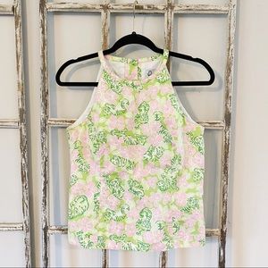 Vintage Lilly Pulitzer Tiger High Neck Tank Top
